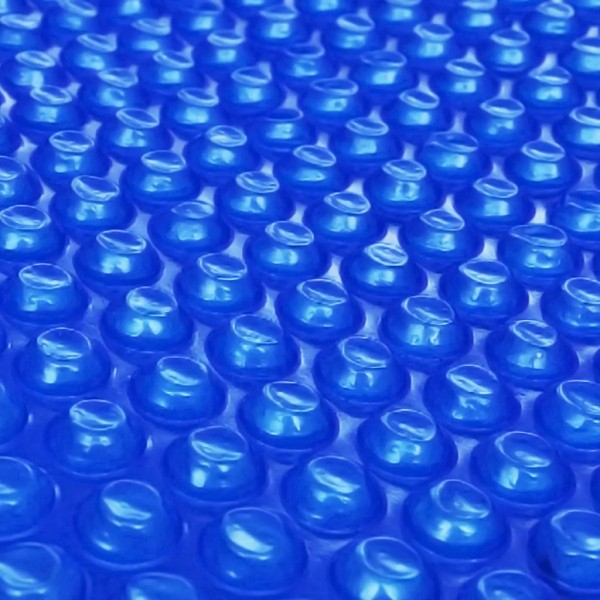 Cubierta solar de piscina de PE redonda y flotante 300 cm azul D