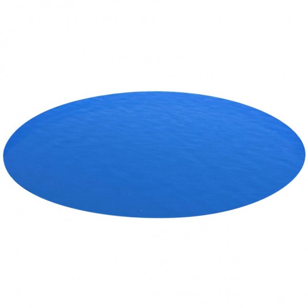 Cobertura redonda de PE de piscina. azul. 488 cm D