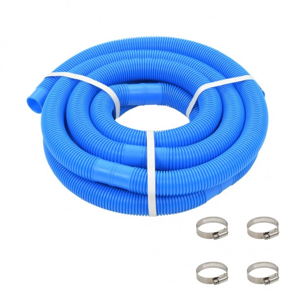 Manguera de piscina con abrazaderas azul 38 mm 6 m D