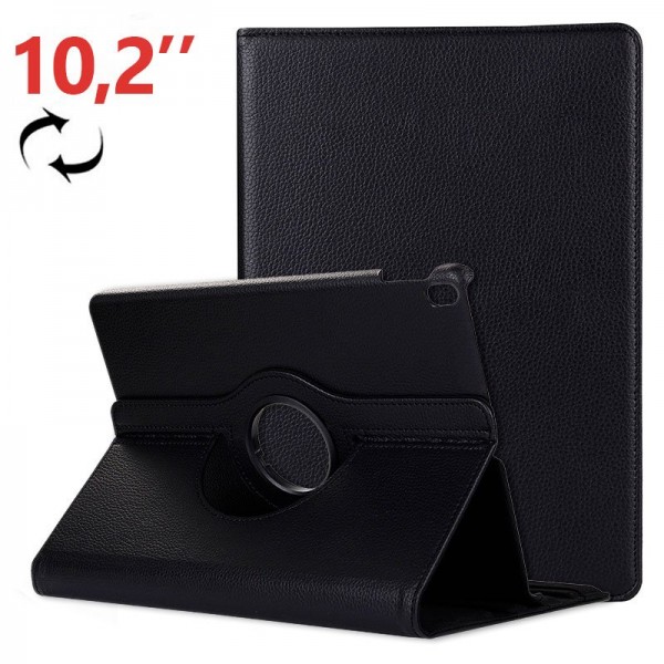 Funda COOL para iPad (2019 / 2020 / 2021) 10,2 pulg Giratoria Polipiel Negro D