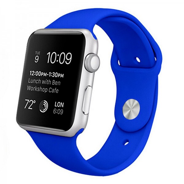 Correa COOL para Apple Watch Series 1 / 2 / 3 / 4 / 5 / 6 / 7 / SE (38 / 40 mm) Goma Azul D