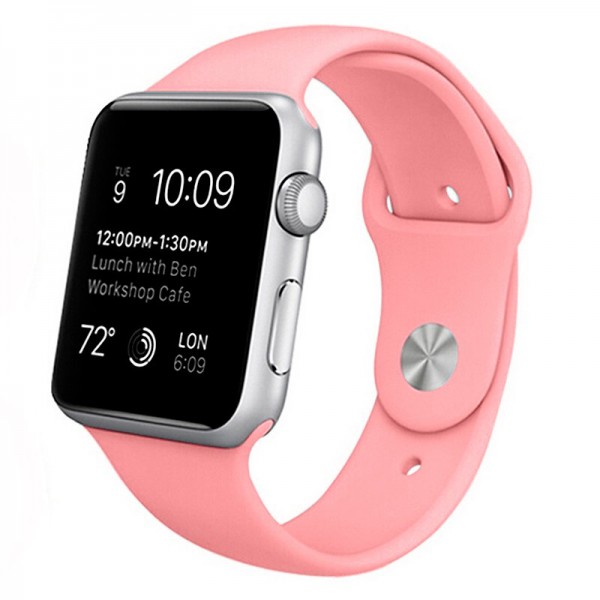 Correa COOL para Apple Watch Series 1 / 2 / 3 / 4 / 5 / 6 / 7 / 8 / 9 / SE (42 / 44 / 45 mm) Goma Rosa D