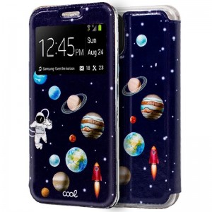 Fundação COOL Flip Cover para iPhone 11 desenhos Astronaut D