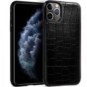 Carcaça COOL para iPhone 11 Pro couro crocodilo preto D