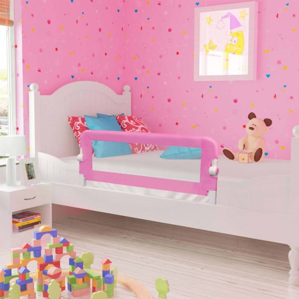Relógio de segurança cama de criança poliéster rosa 120x42 cm D