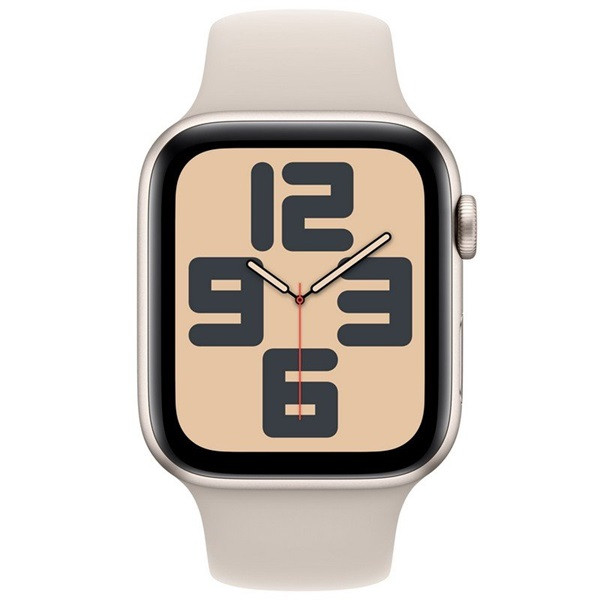 Apple Relógio SE 2ª geração 2023 GPS 44 mm pulseira esportiva de alumínio M/L bege D