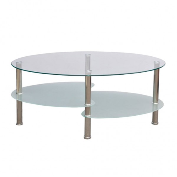 Mesa de centro de vidro de design exclusivo branco D