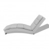 Chaise longue couro artificial branco 4