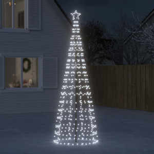 Árvore de Natal cônica com estacas 570 LEDs brancos frios 300 cm D
