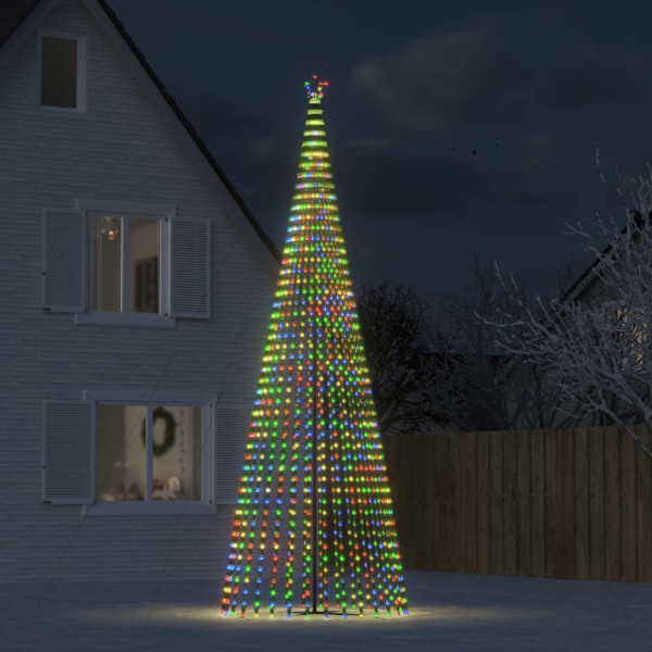 Cone de luz para árvore de Natal 1544 LEDs coloridos 500 cm D