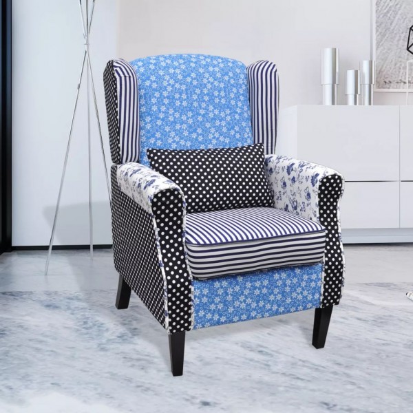 Sillón con diseño de tela diseño Patchwork Sillón con diseño de tela diseño Patchwork D