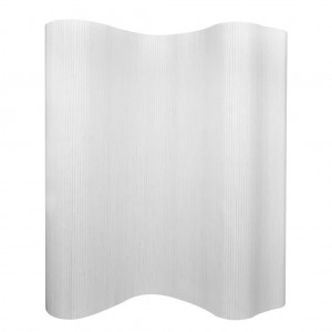 Biombo divisor de bambu branco 250x165 cm D