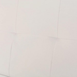 Sofá cama con dos cojines cuero artificial ajustable crema H