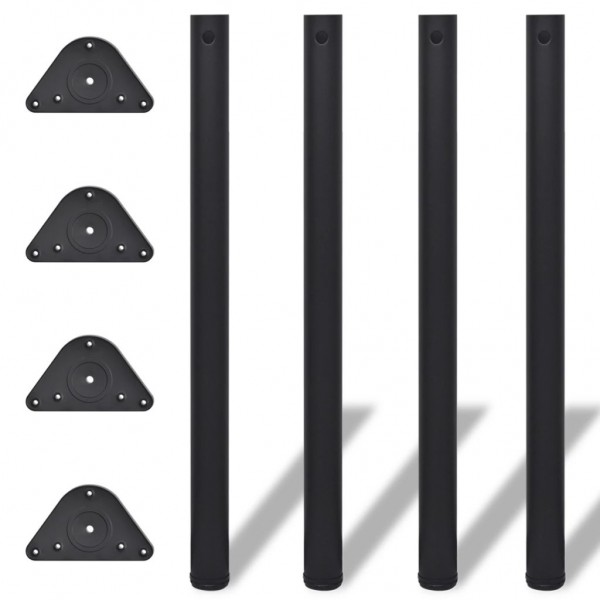 Patas de mesa ajustables en 4 alturas negro 870 mm D