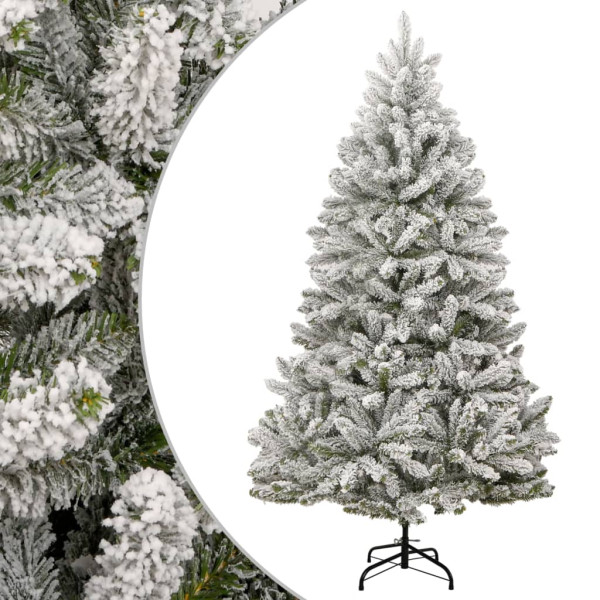 Árbol de Navidad artificial con bisagras y nieve flocada 240 cm D