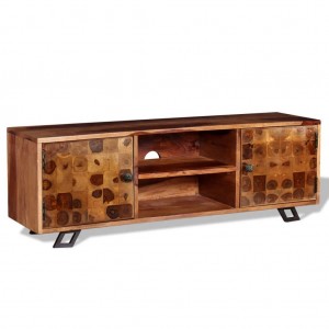 Mueble para TV de madera maciza de sheesham 120x30x40 cm D