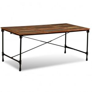 Mesa de jantar de madeira maciça reciclada de 180 cm D