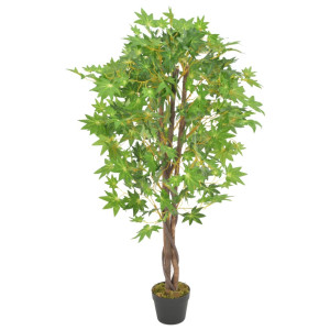 Planta artificial árbol de arce con macetero verde 120 cm D