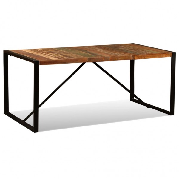 Mesa de jantar de madeira maciça reciclada de 180 cm D