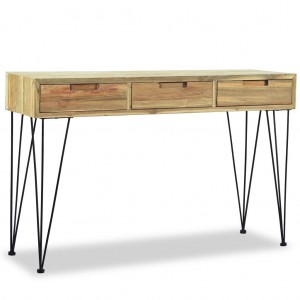 Mesa consola 120x35x76 cm madera de teca maciza H