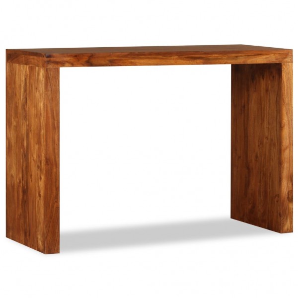 Mesa consola Madera sólida con acabado miel 110x40x76 cm D