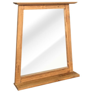Espejo de baño madera maciza de pino 70x12x79 cm D