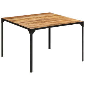 Mesa de comedor madera maciza de mango 110x110x76 cm D