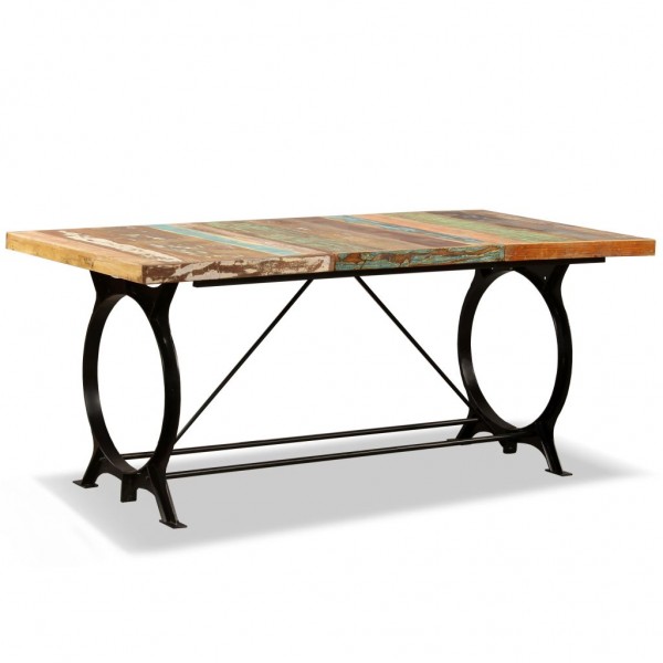 Mesa de jantar de madeira maciça reciclada 180 cm D