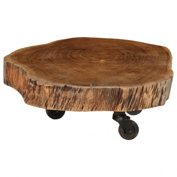 Mesa de centro de madera de acacia maciza 60x55x25 cm D