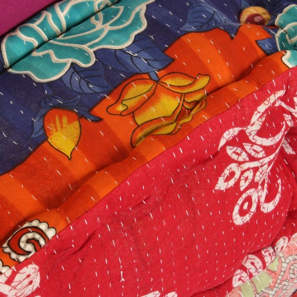 Puf modular de 3 plazas de tela patchwork M 5