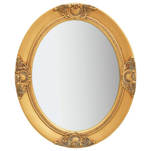 Espejo de pared estilo barroco dorado 50x60 cm D