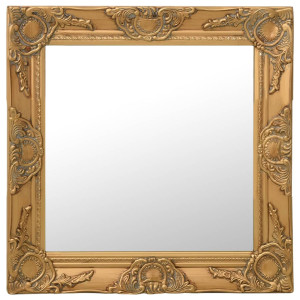 Espejo de pared estilo barroco dorado 50x50 cm D
