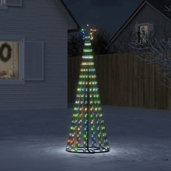 Árbol de Navidad cono de luz 275 LEDs de colores 180 cm D