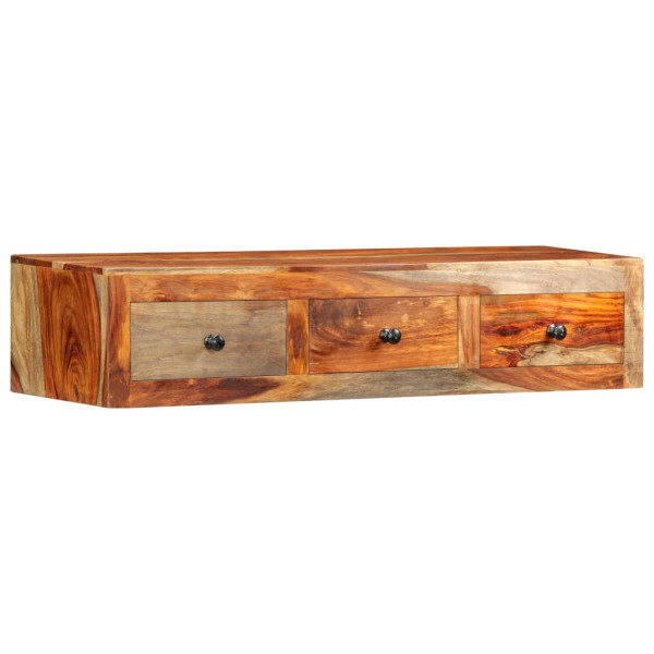 Mesa consola de parede madeira maciça de Sheesham 100x25x20 cm D