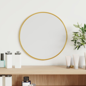 Espejo de pared redondo dorado Ø 30 cm D