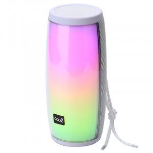 Alto-falante Universal Bluetooth Marca COOL LED (14W) Branco D