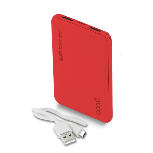 Bateria Externa Power Bank 5000 mAh COOL Leather Rojo D