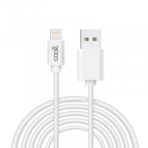 Cable USB Compatible COOL Lightning para iPhone / iPad (3 metros) Blanco D