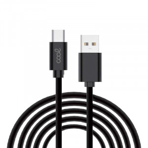 Cable USB Compatible COOL Universal TIPO-C (3 metros) Negro 2.4 Amp D