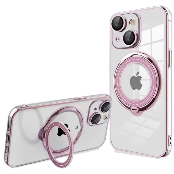 Carcaça COOL para iPhone 15 anel magnético rosa D