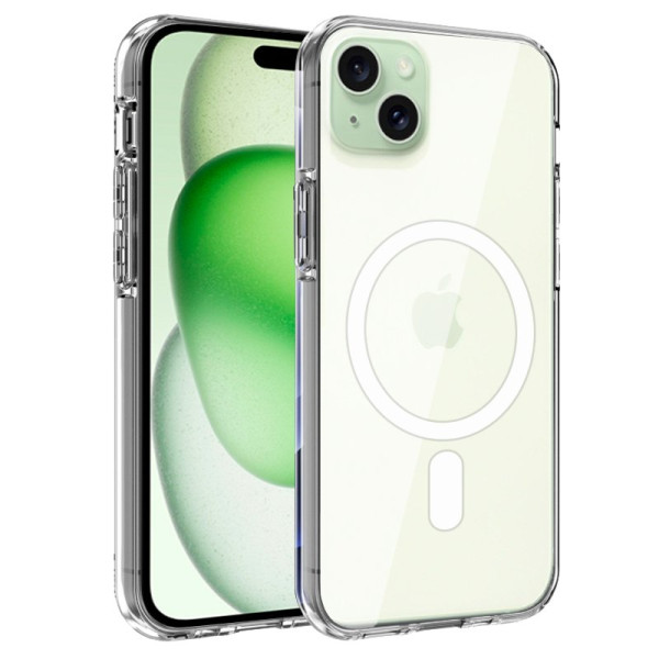 Carcaça COOL para iPhone 15 Plus magnético transparente D