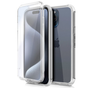 Fundação COOL Silicone 3D para iPhone 15 Pro (Border Transparent + Trasera) D