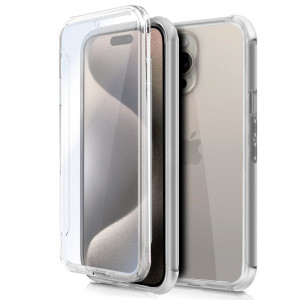 Funda COOL Silicona 3D para iPhone 15 Pro Max (Transparente Frontal + Trasera) D