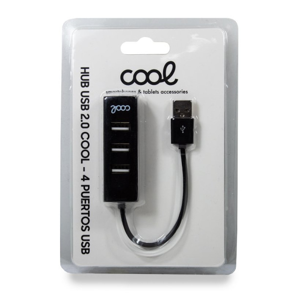 Hub USB 2.0 Universal COOL 4 portas USB pretas M 2