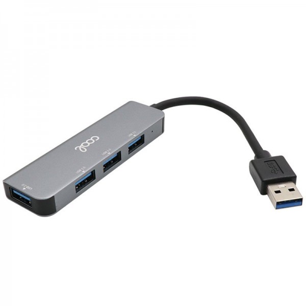 Hub USB Universal COOL 4 Puertos USB (2.0 / 3.0) Aluminio Gris D