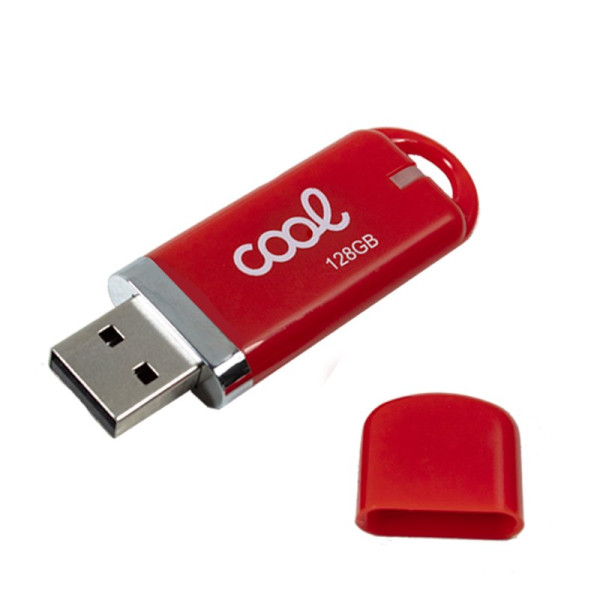 Pen Drive x USB 128 GB 2.0 COOL Cobertura vermelha D