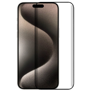 Protector de tela de vidro temperado COOL para iPhone 15 Pro Max (FULL 3D Negro) D