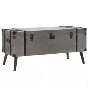 Mesa de centro de MDF y aluminio 102x51x47.5 cm D