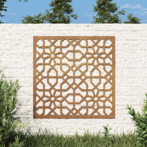 Adorno de pared de jardín acero corten diseño morisco 55x55 cm D