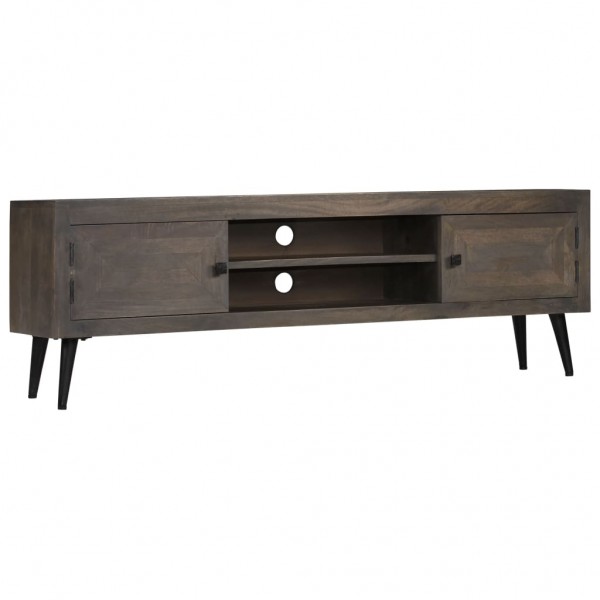 Mueble para TV de madera maciza de mango 140x30x45 cm D